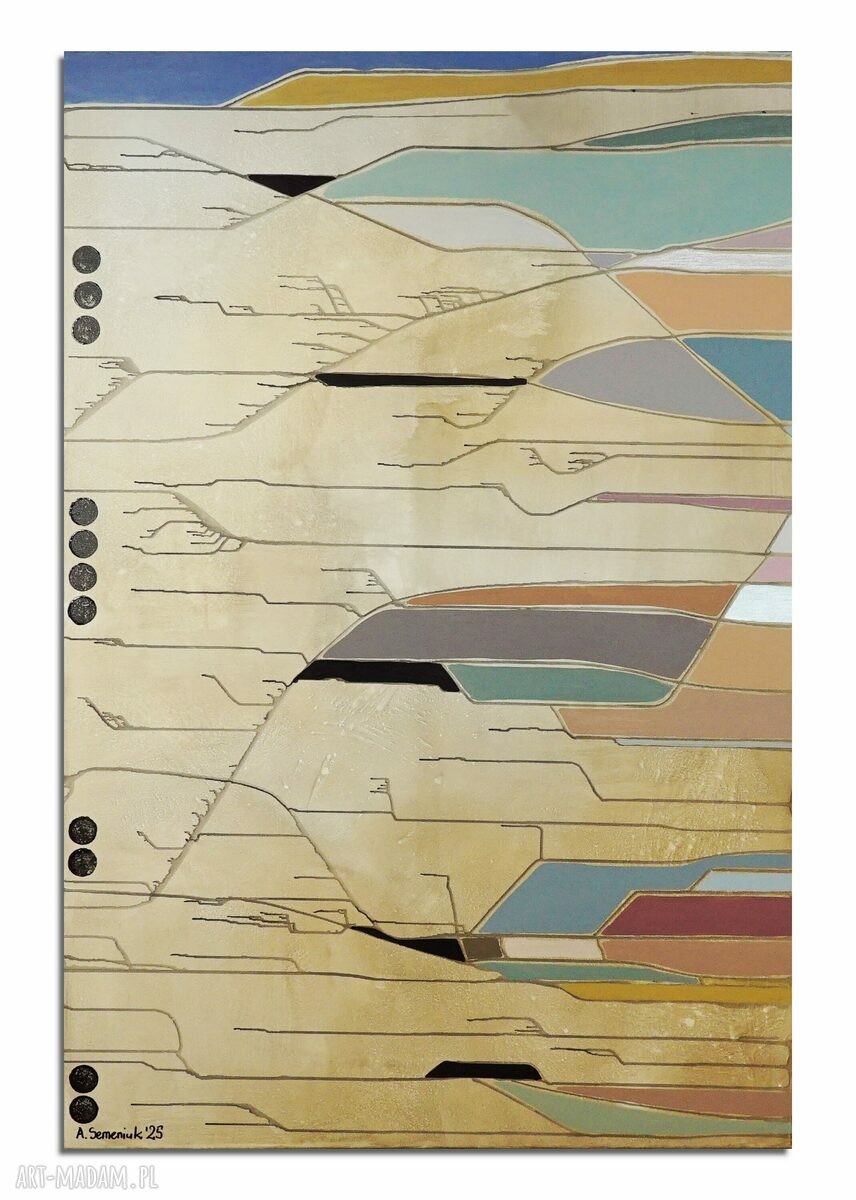 Abstra-akt 28 - abstrakcyjny obraz akrylowy 150x100 cm