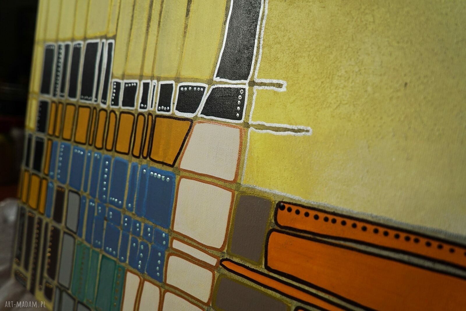 Abstra-akt 30 - abstrakcyjny akt akryl na płótnie 100 x 100 cm