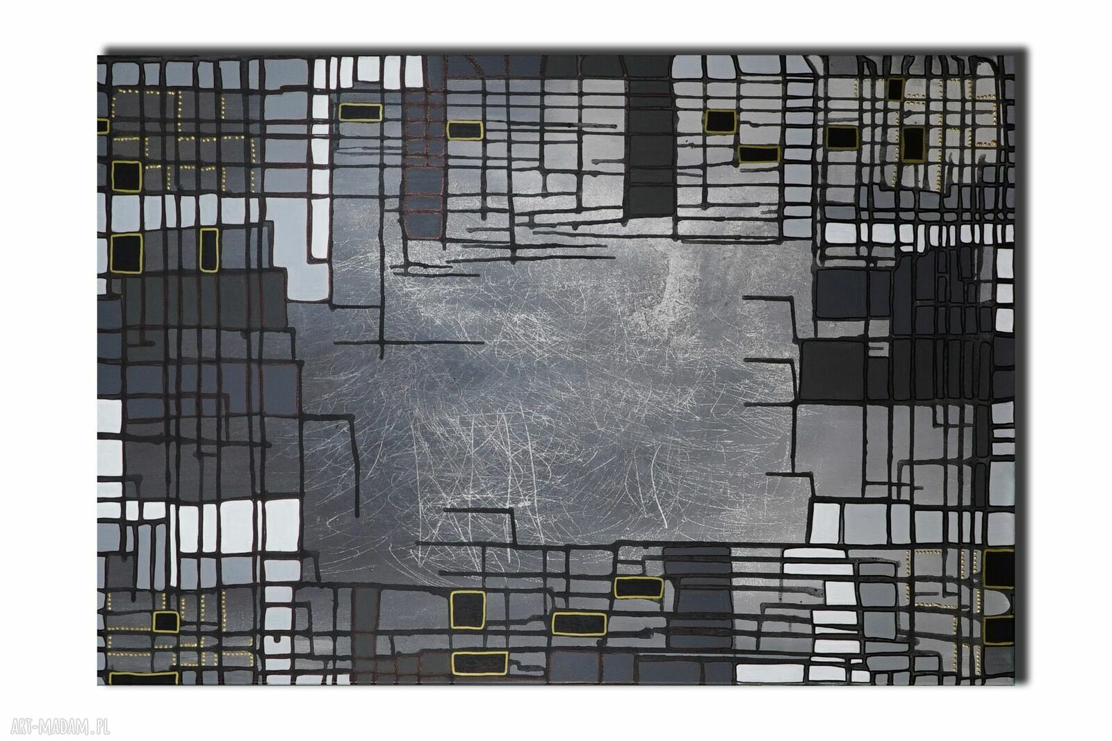 Abstra - akt 34: ręcznie malowany obraz abstrakcyjny na płótnie 3D 80 x 120 cm