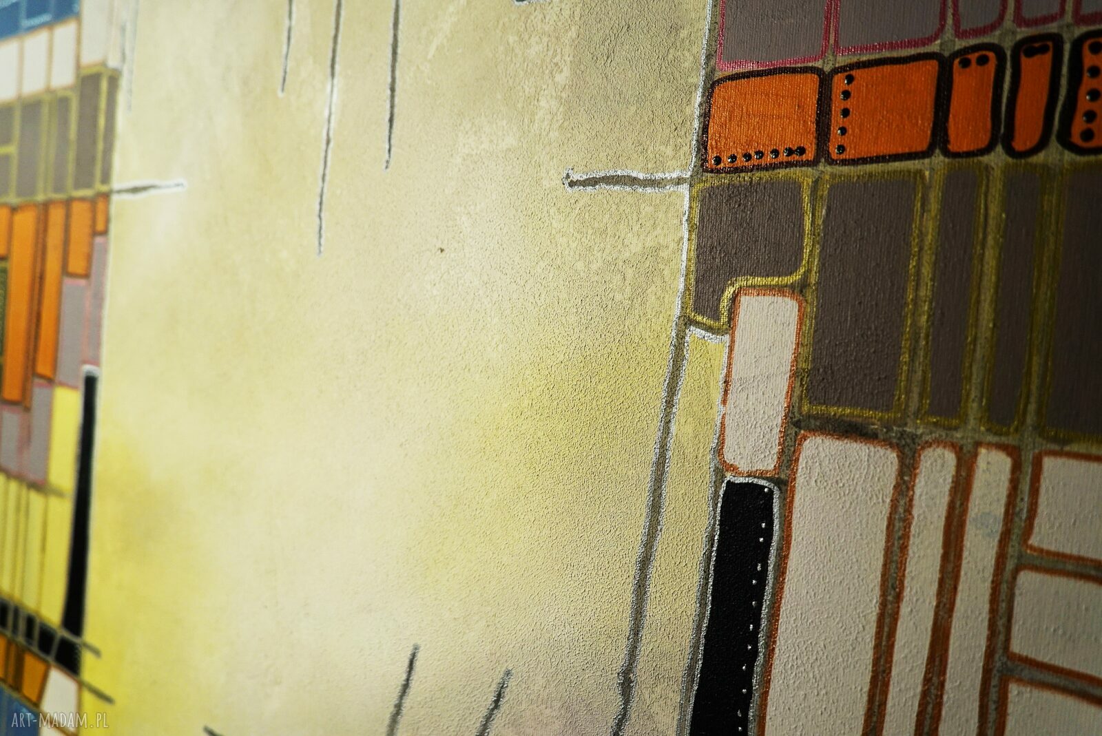 Abstra-akt 30 - abstrakcyjny akt akryl na płótnie 100 x 100 cm