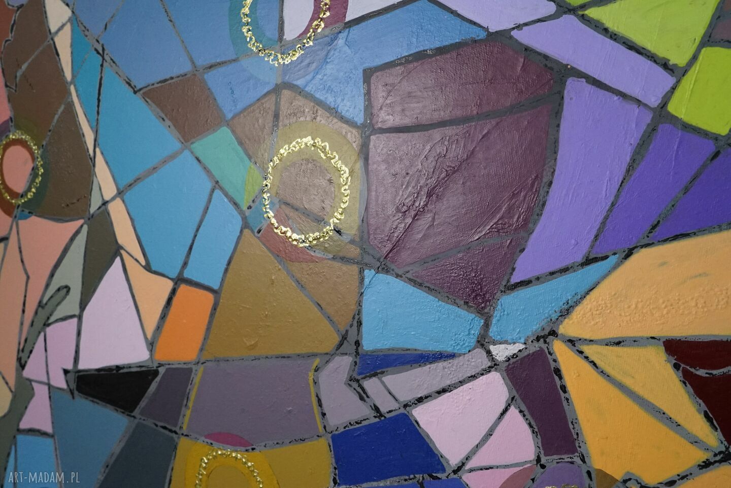 Abstra-akt 13 - obraz akrylowy 100 x 150 cm z fakturą na płótnie