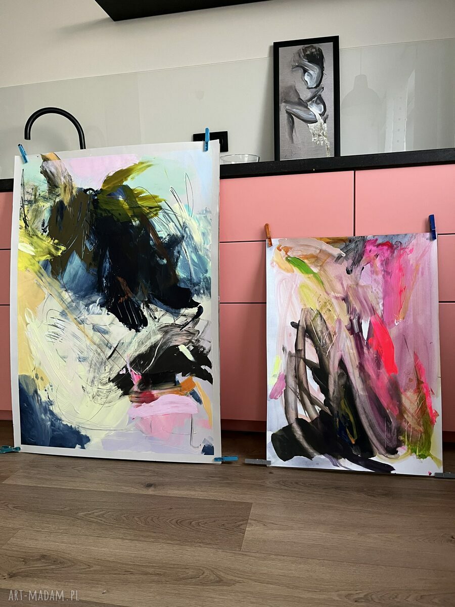 Abstrakcja Akwamaryn - 100x70 - duży obraz akrylowy do salonu i sypialni