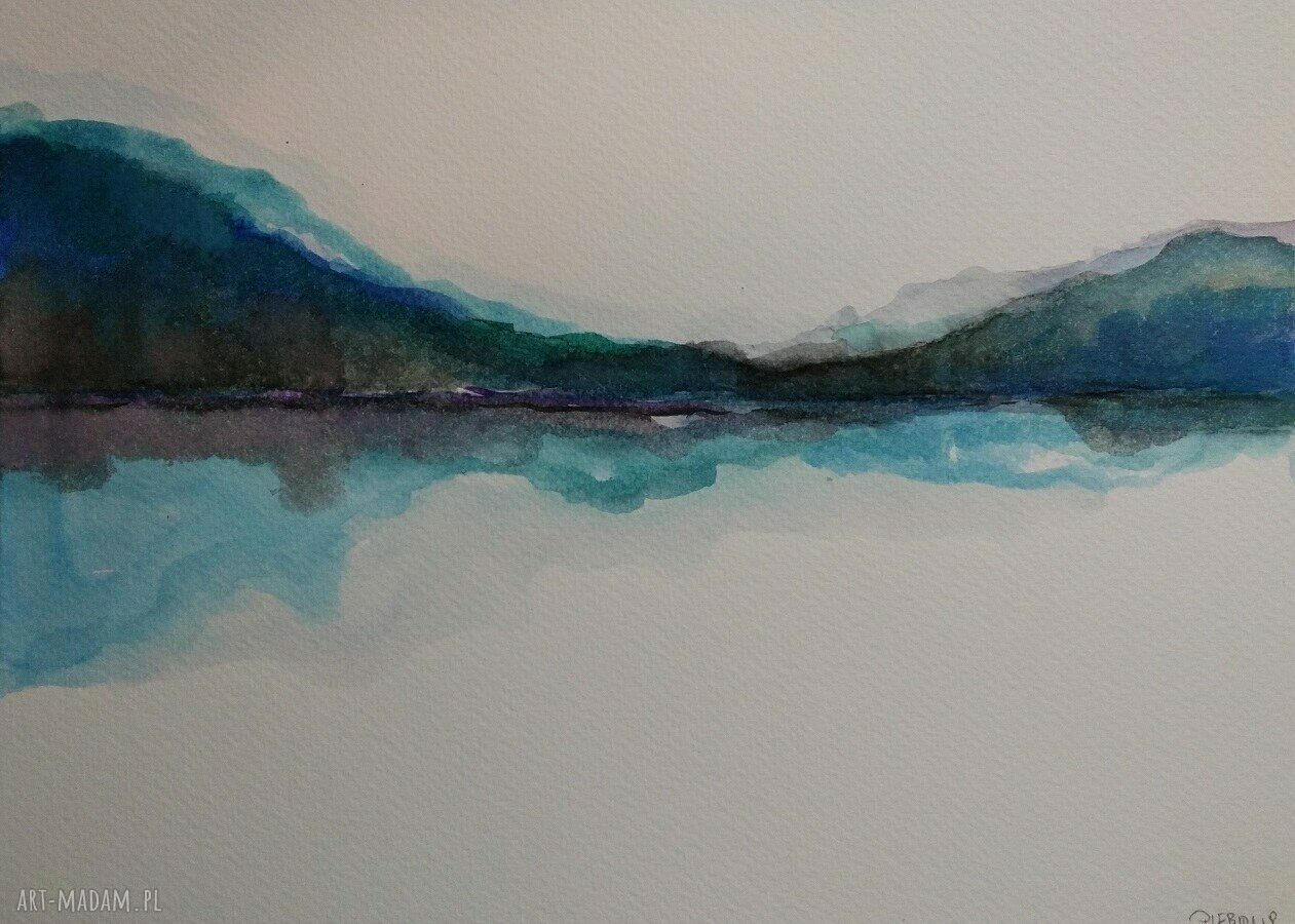 Abstrakcja - akwarela w formacie A4
