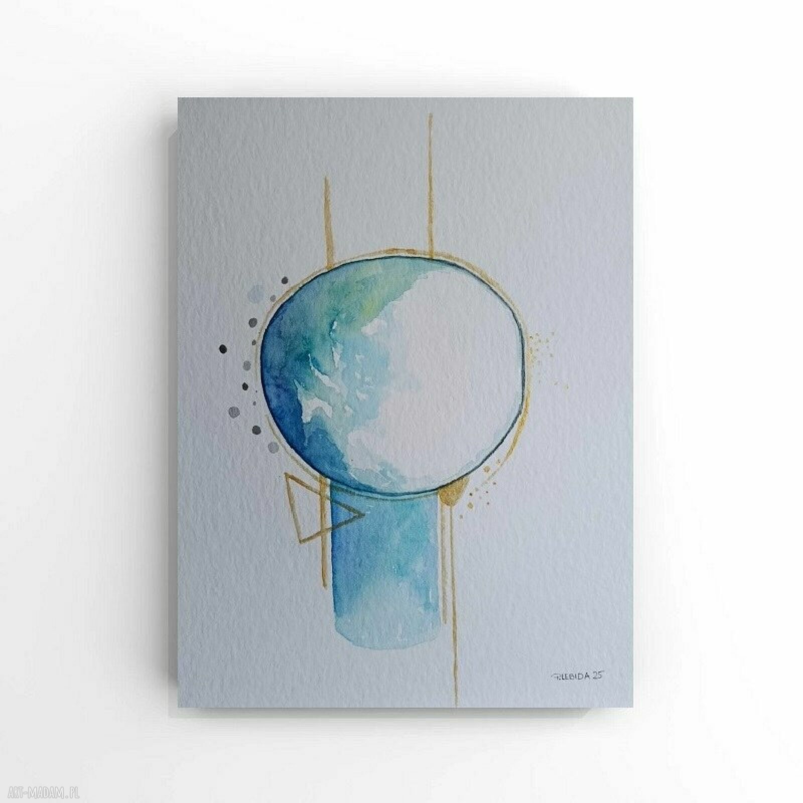 Abstrakcja - akwarela 32x24 cm od Pauliny Lebidy oryginał