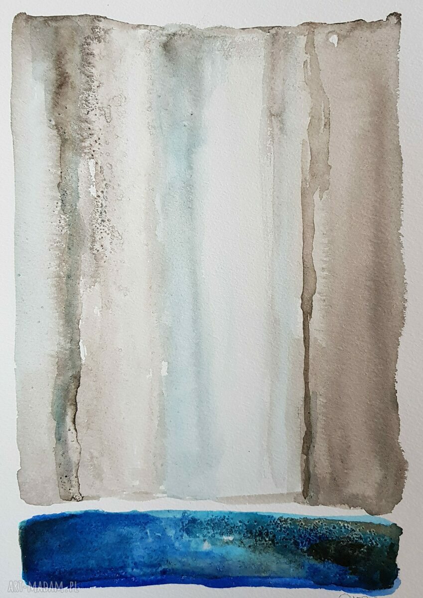 Abstrakcja - akwarela i tusz w sepii, format A4