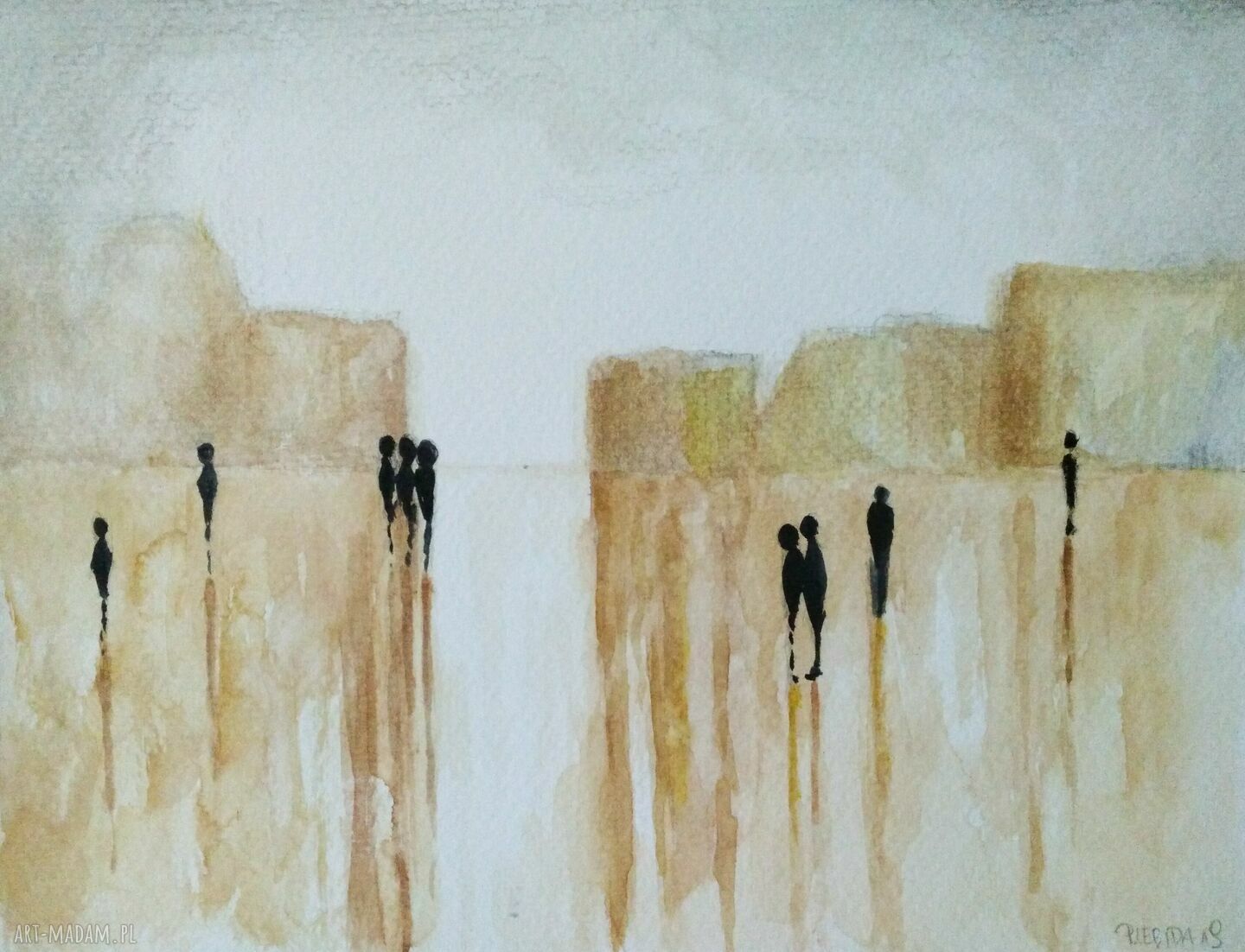 Abstrakcja - akwarela formatu 18x24 cm