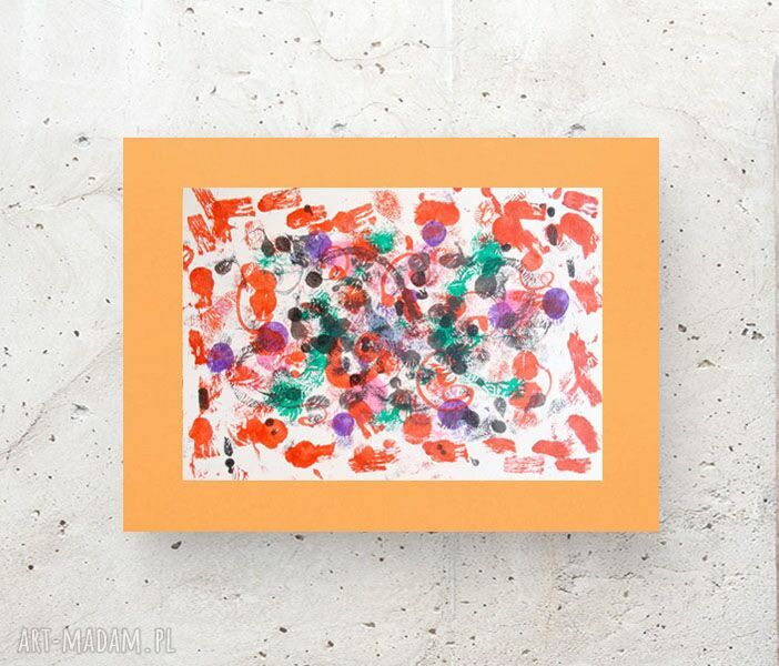 Abstrakcyjna grafika minimalizm do loftu 30x40 cm - ręcznie malowana