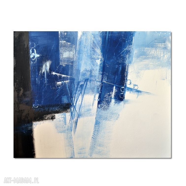 Abstrakcja GBC - nowoczesny obraz ręcznie malowany 100 x 80 cm