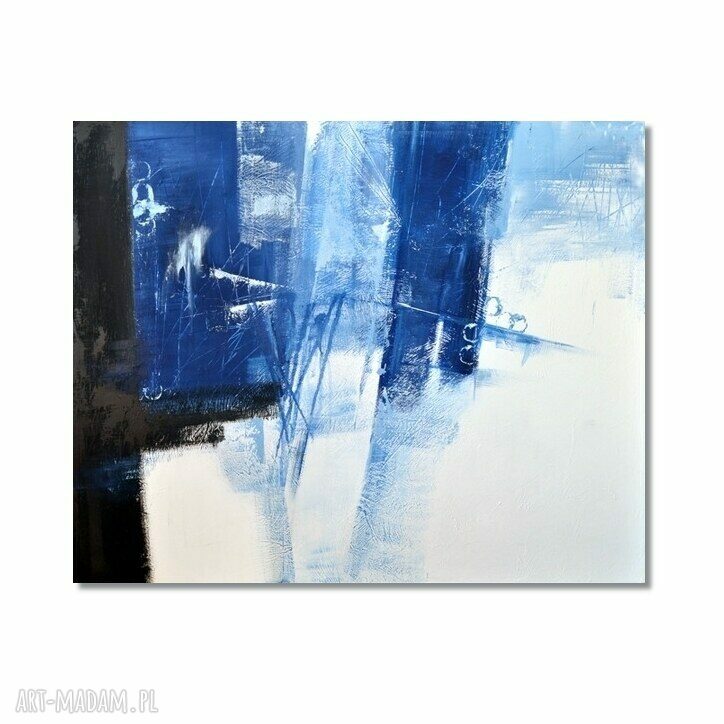 Abstrakcja GBC - nowoczesny obraz ręcznie malowany 100 x 80 cm