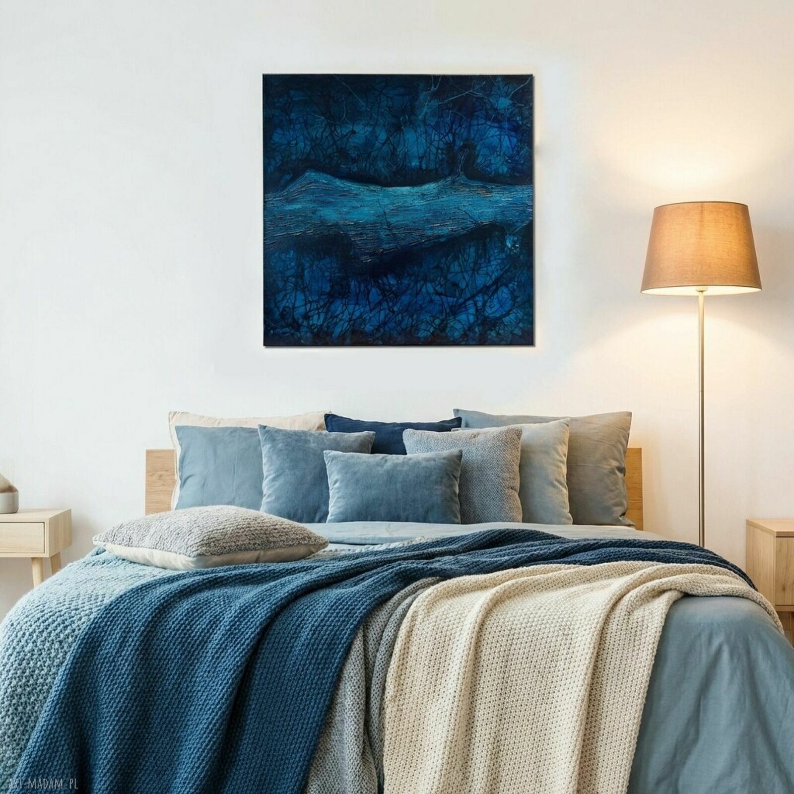 Abstrakcja II - ręcznie malowany obraz abstrakcyjny 75x75 cm