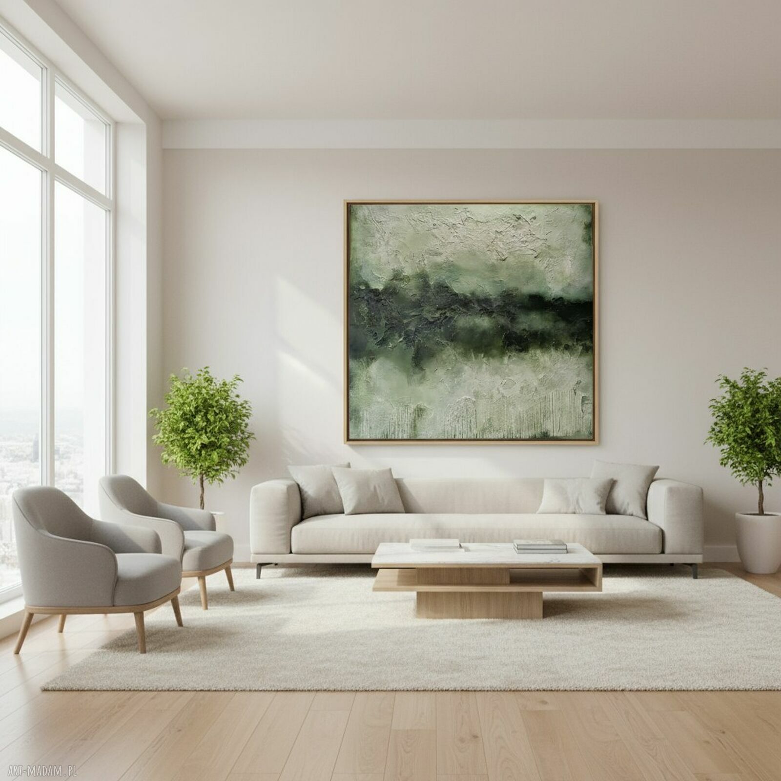 Ręcznie malowany obraz Abstrakcja Loft No 2 120x120
