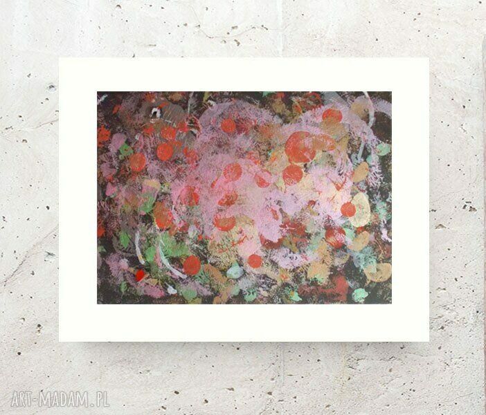 Abstrakcja malowana ręcznie 30x40 cm - nowoczesna dekoracja na ścianę