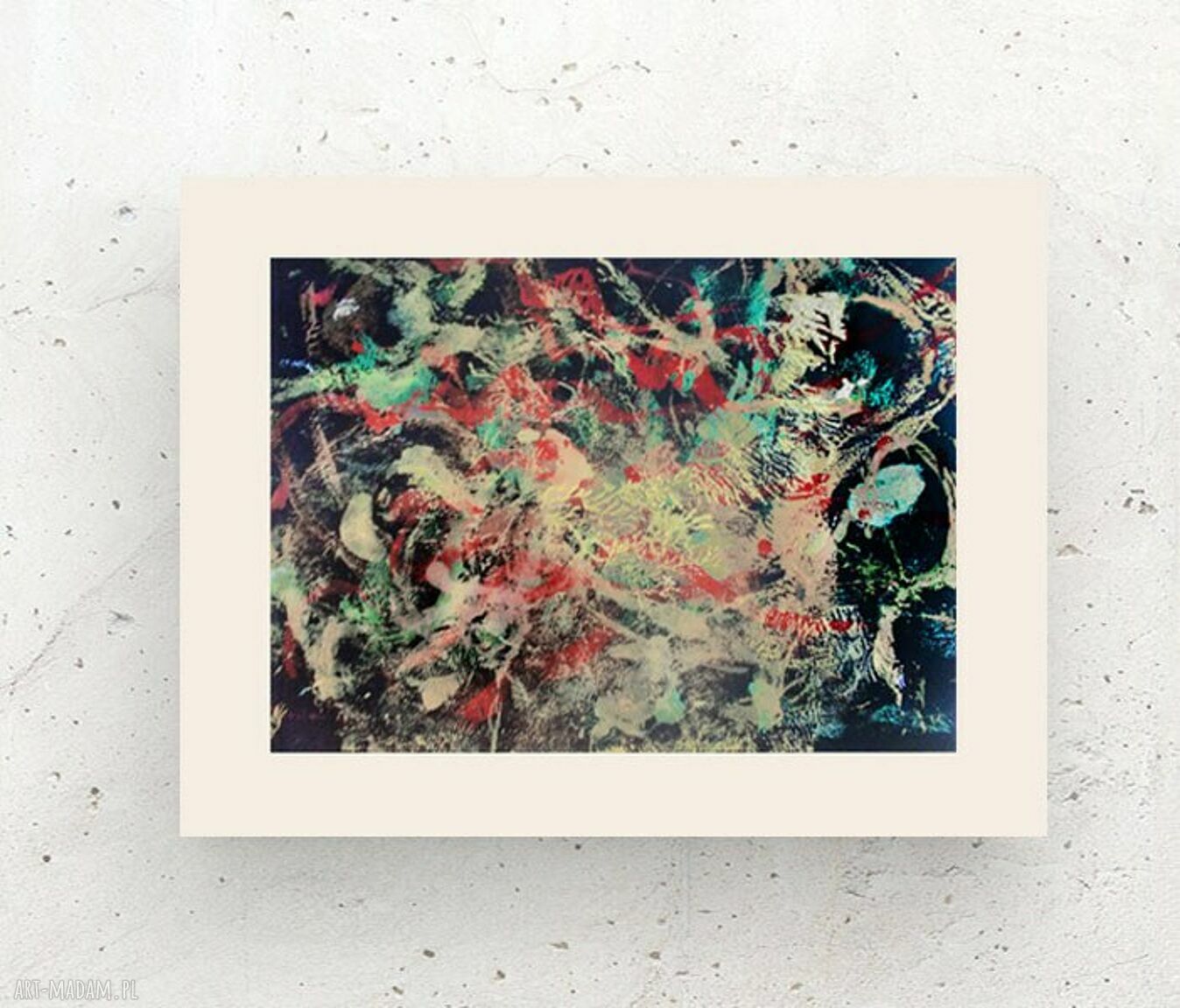 Abstrakcja malowana ręcznie 30x40 cm - nowoczesny rysunek boho do domu
