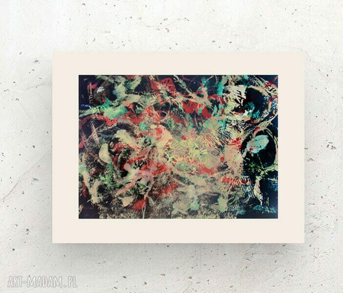 Abstrakcja malowana ręcznie 30x40 cm - nowoczesny rysunek boho do domu