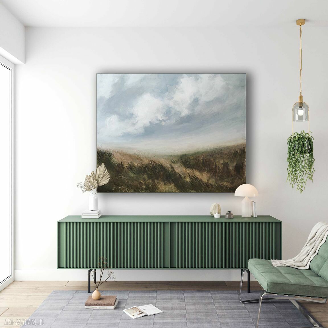 Abstrakcja Natura nr 5 - strukturalny ręcznie malowany obraz 100x100 cm