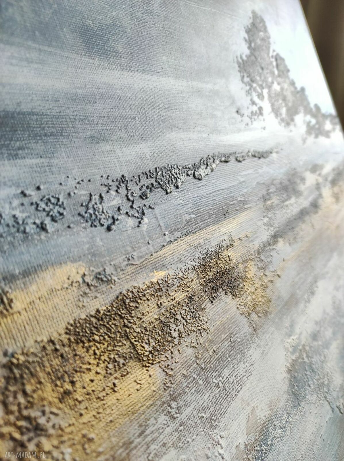 Abstrakcja Natura no. 4 - strukturalny, ręcznie malowany obraz XXL 100x140 cm