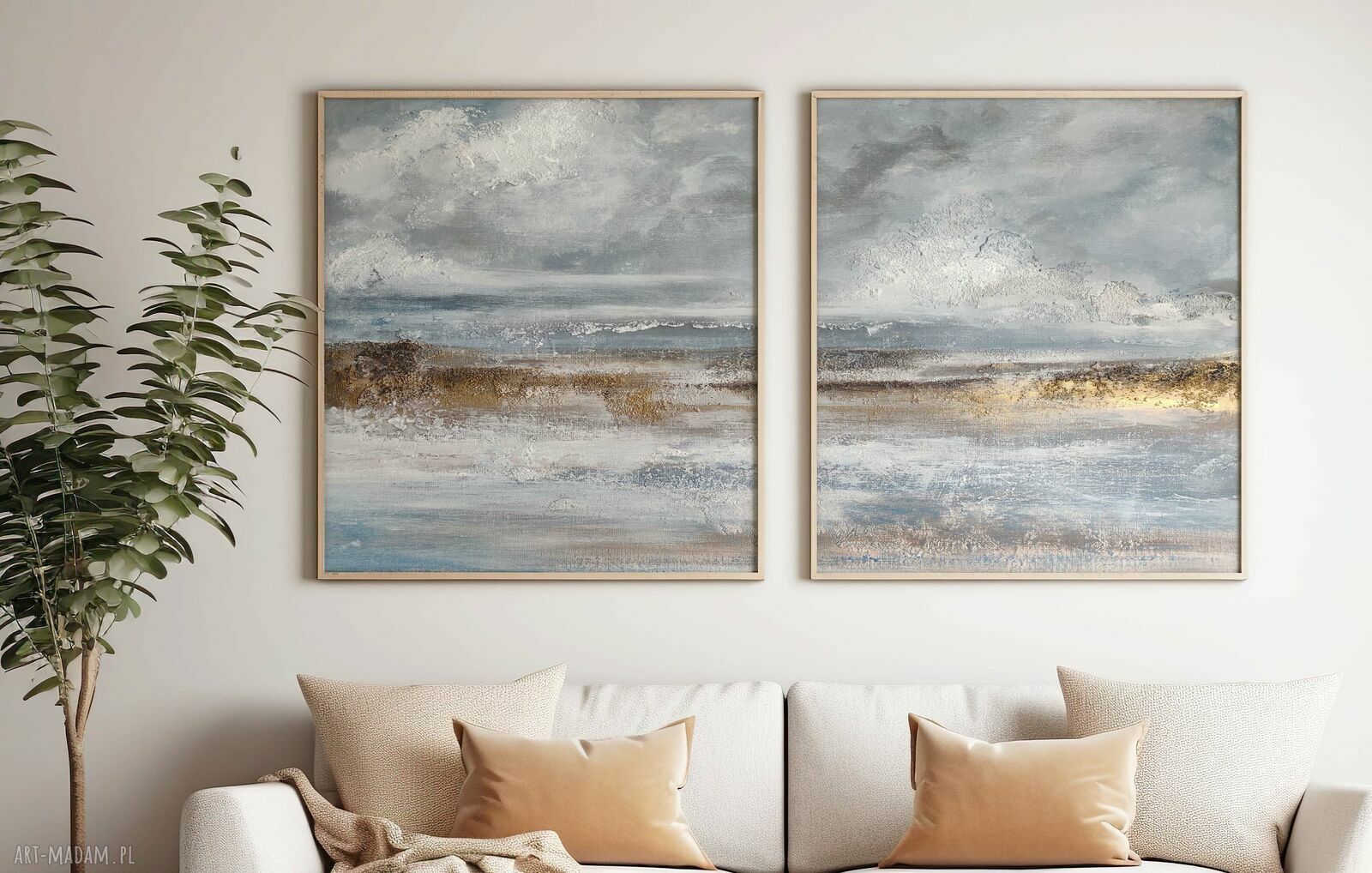 Abstrakcja Natura no. 4 - strukturalny, ręcznie malowany obraz XXL 100x140 cm