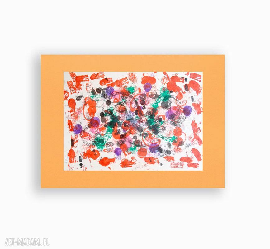 Abstrakcyjna grafika minimalizm do loftu 30x40 cm - ręcznie malowana