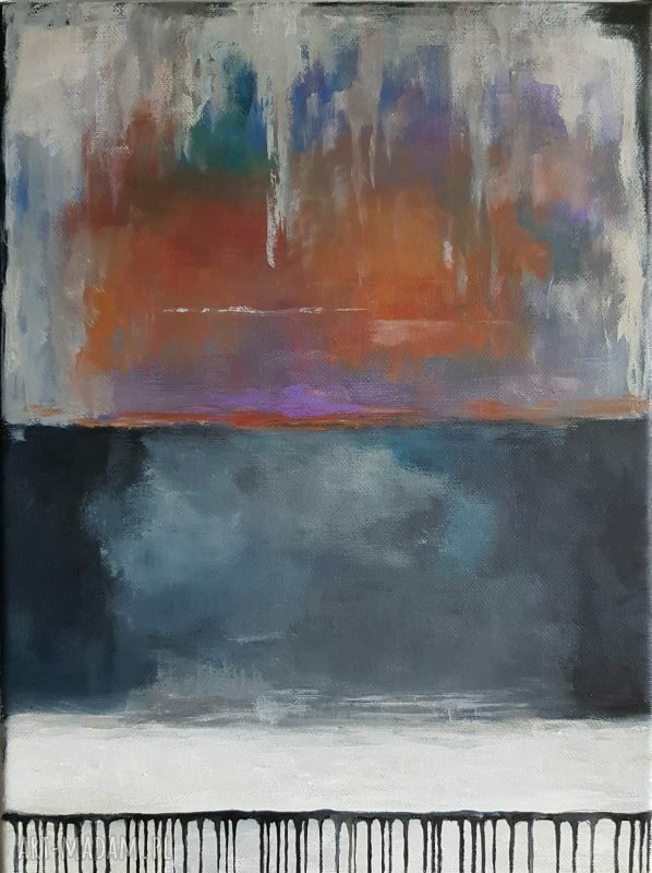 Abstrakcyjny obraz akrylowy 30x40 cm - gotowy do zawieszenia