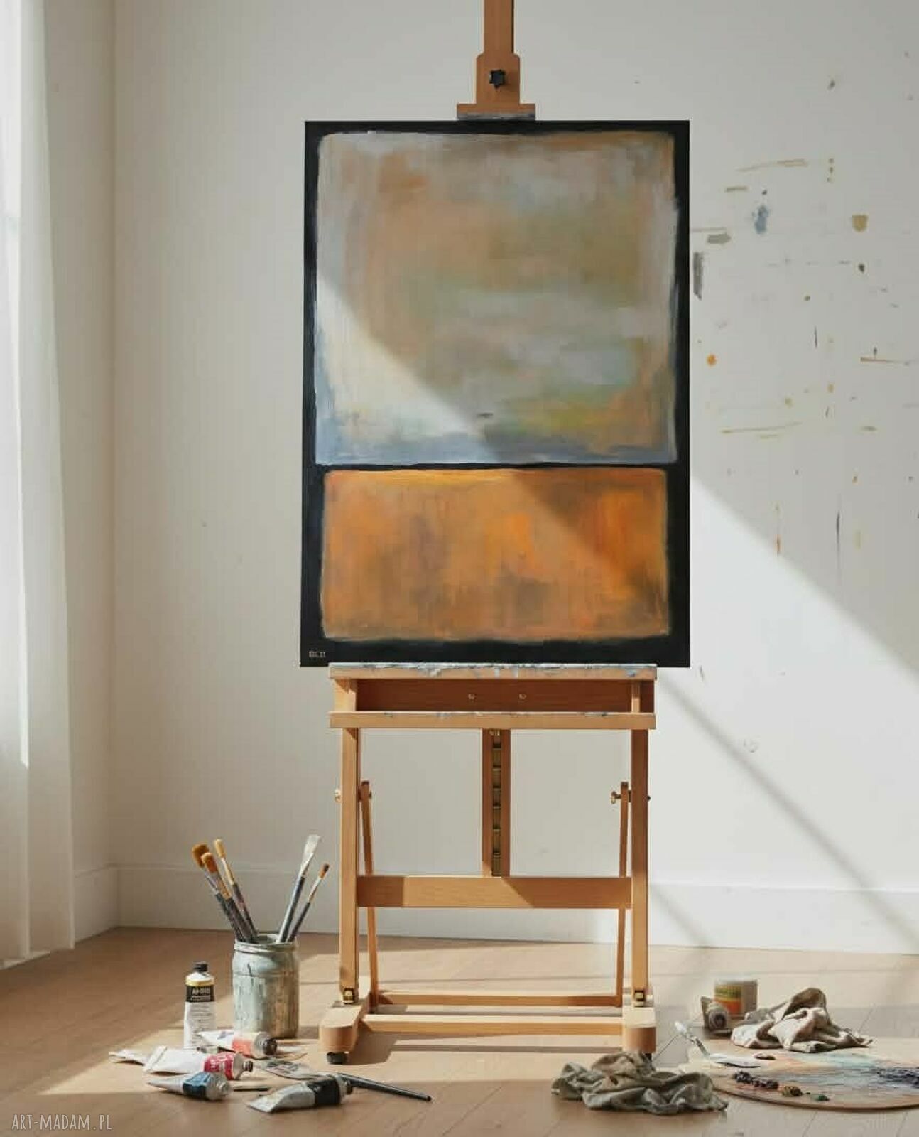 Abstrakcyjny obraz akrylowy 100x70 cm - nowoczesna kompozycja na płótnie