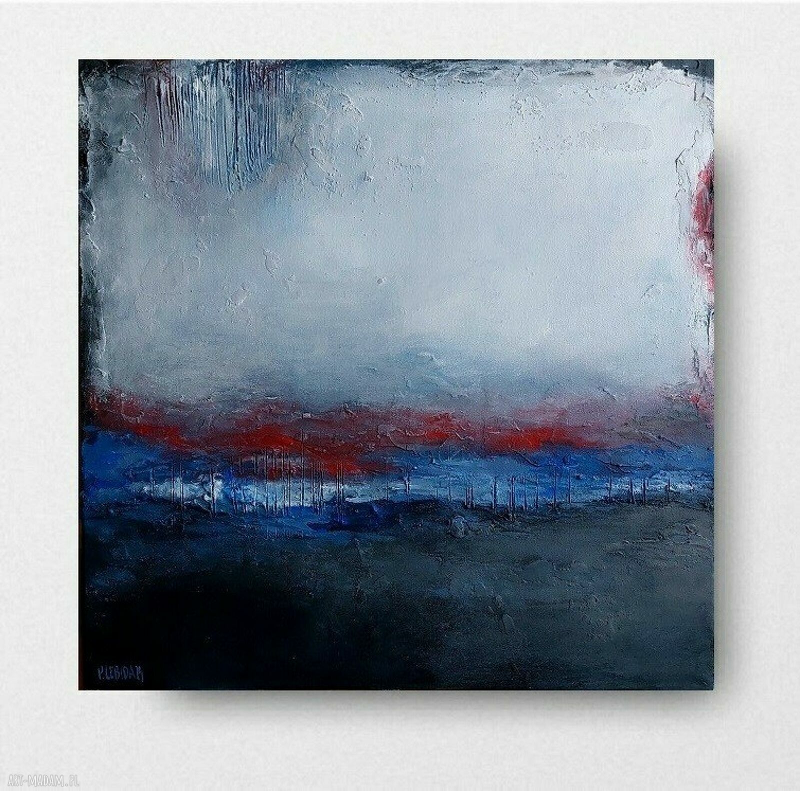 Abstrakcyjny obraz akrylowy 50x50 cm - gotowy do zawieszenia bez ramy