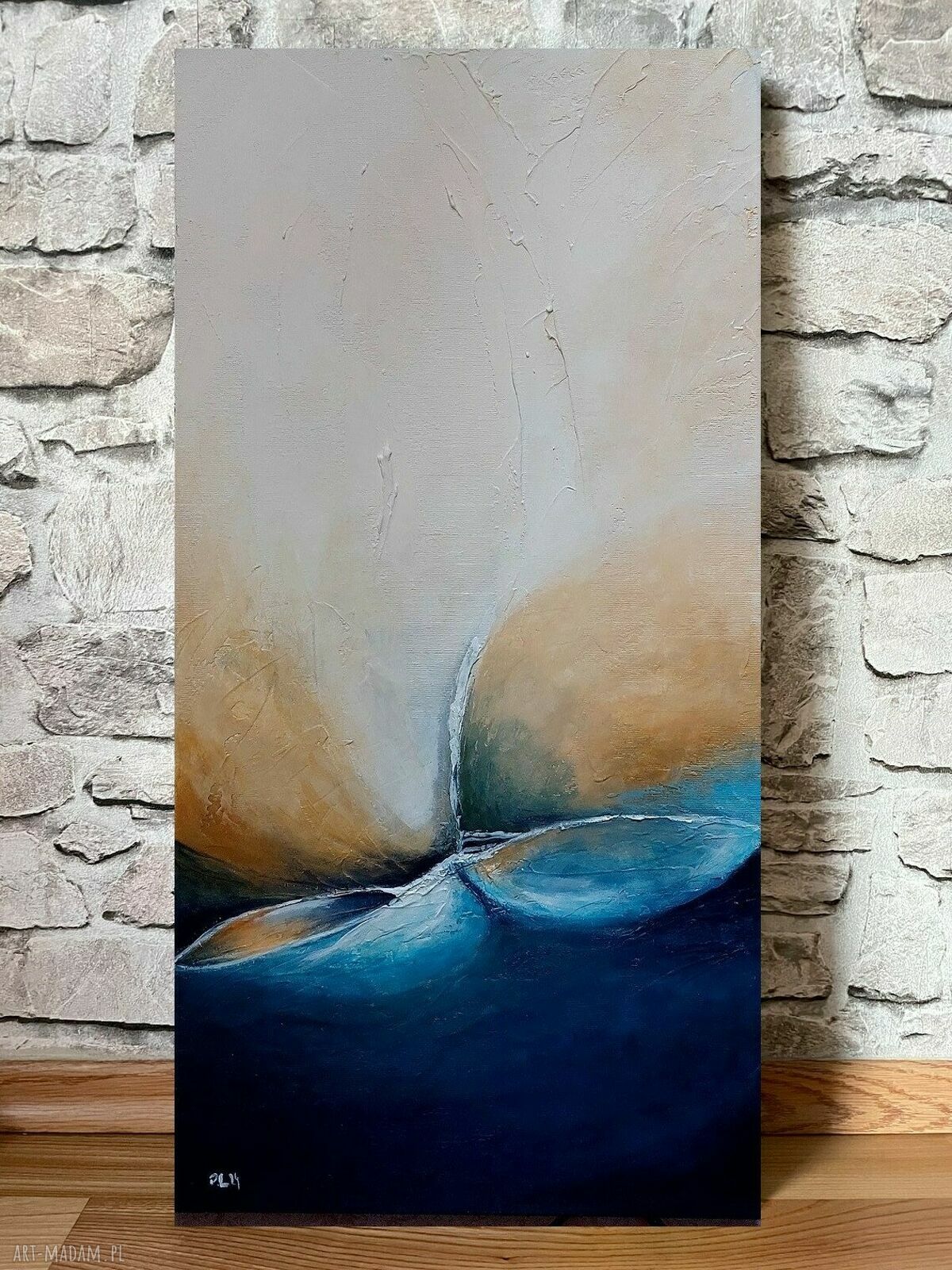 Abstrakcyjny obraz akrylowy 60x30 cm - gotowy do zawieszenia