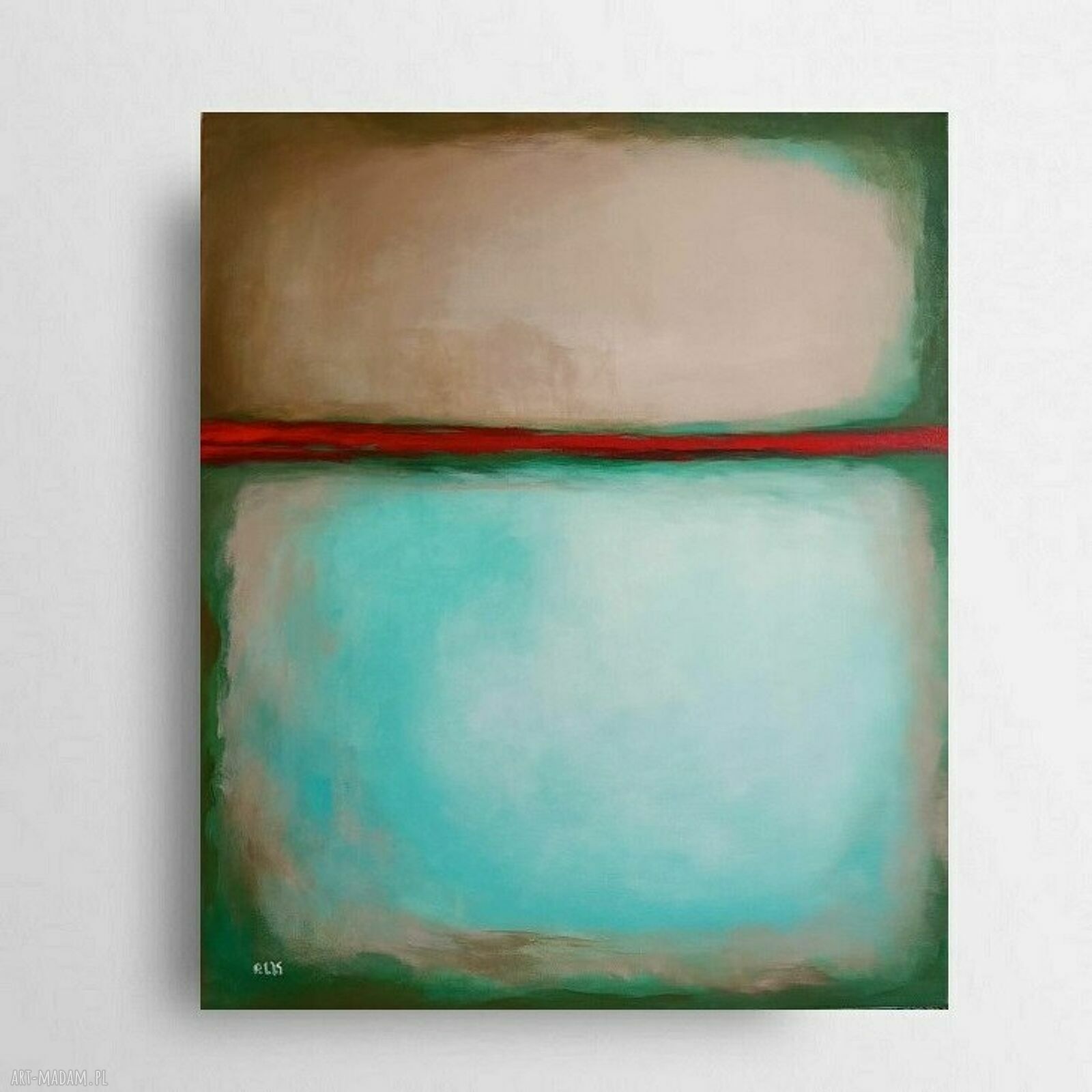 Abstrakcja - ręcznie malowany obraz akrylowy 60x50 cm