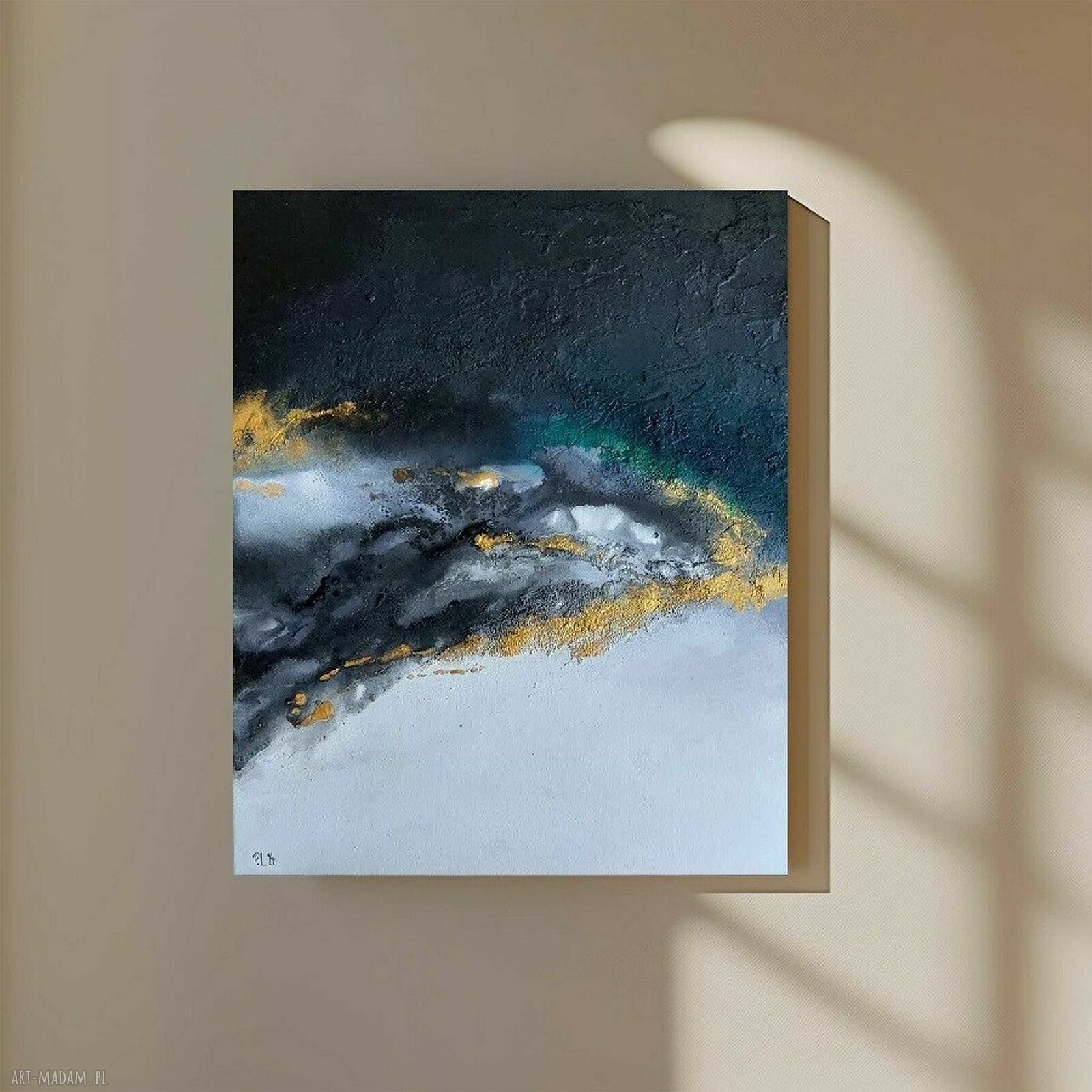 Abstrakcja - obraz akrylowy 60x50 cm ręcznie malowany
