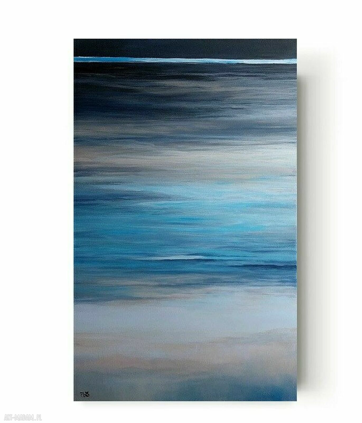 Abstrakcja - ręcznie malowany obraz akrylowy 80 x 50 cm