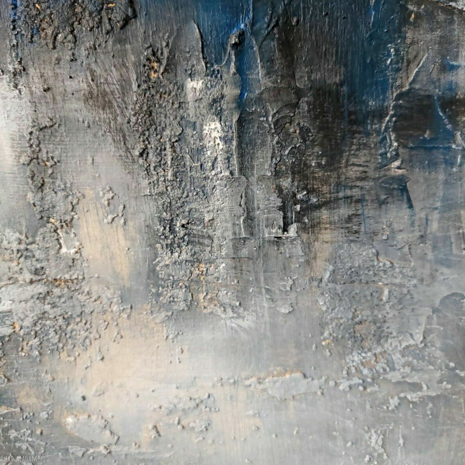 Abstrakcyjny obraz akrylowy na płótnie 60x50 cm