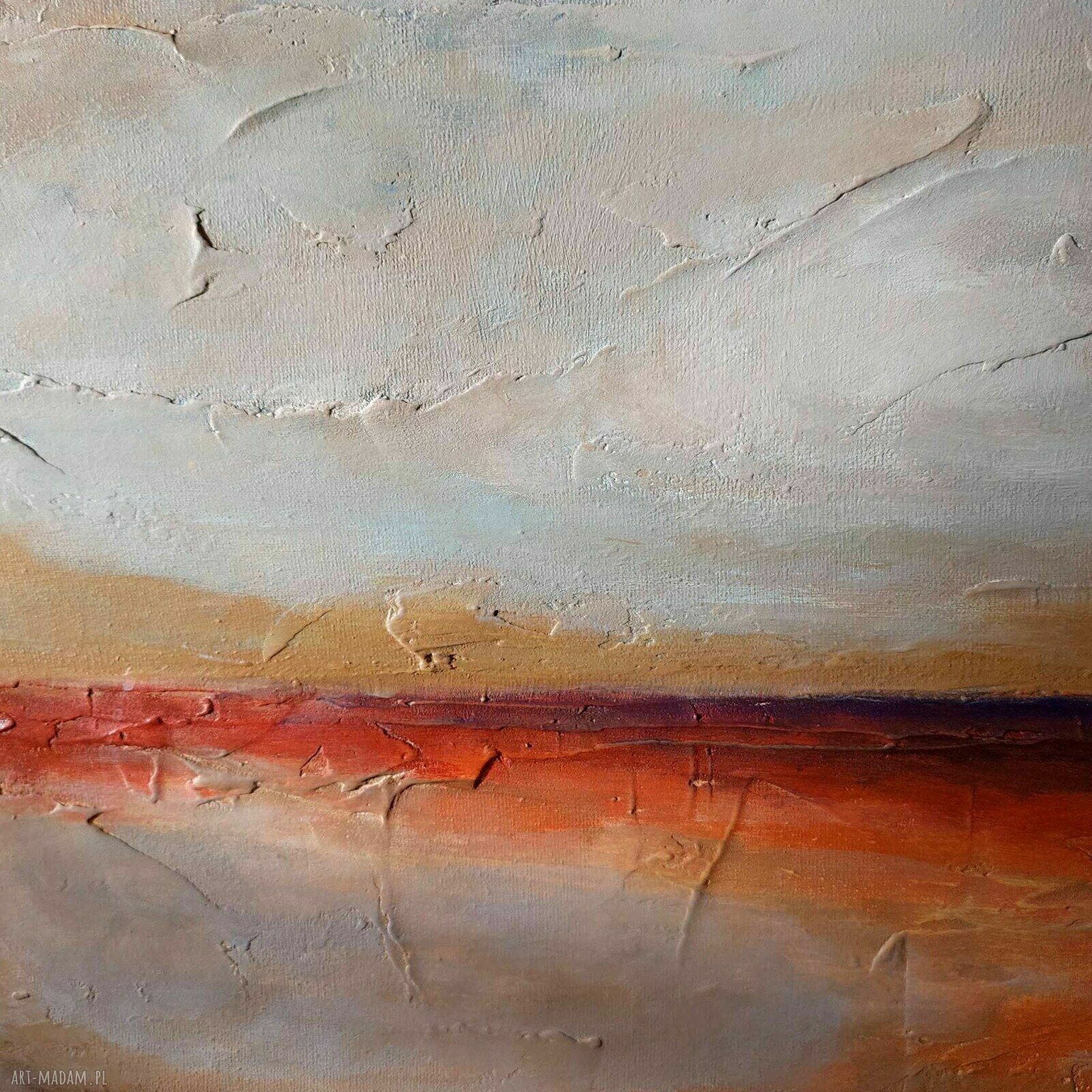 Abstrakcyjny obraz akrylowy na płótnie 60x50 cm