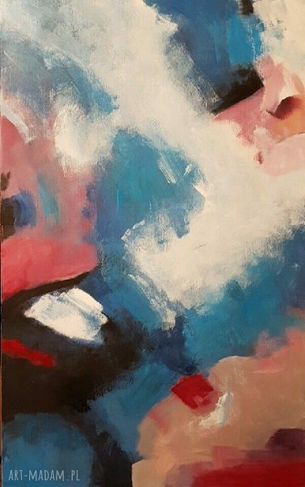 Abstrakcyjny obraz akrylowy 50x80 cm - niepowtarzalna ozdoba do salonu i biura