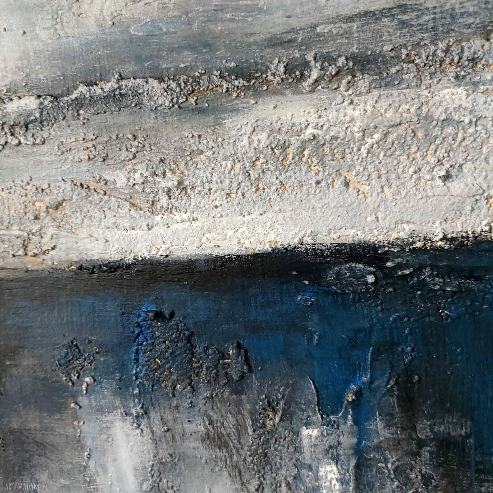 Abstrakcyjny obraz akrylowy na płótnie 60x50 cm
