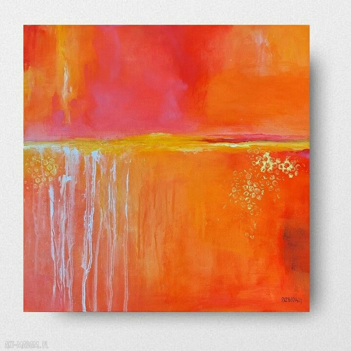 Abstrakcja - obraz akrylowy 50x50 cm gotowy do zawieszenia