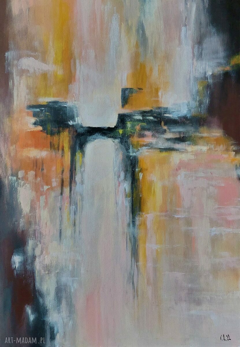 Abstrakcja - obraz akrylowy Paulina Lebida 70 x 100 cm, ręcznie malowany i bez ramy