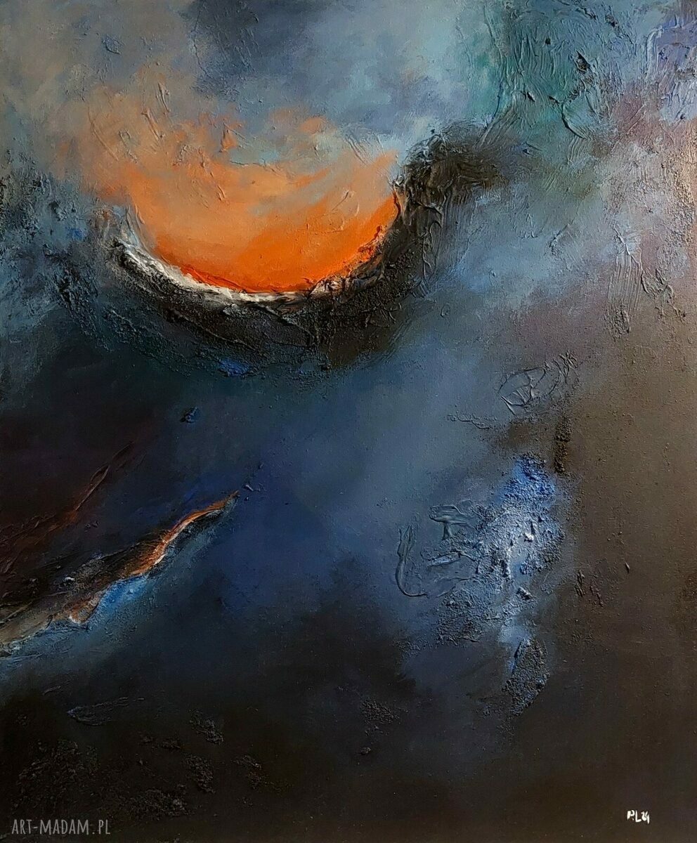Abstrakcyjny obraz akrylowy 60x50 cm - gotowy do powieszenia