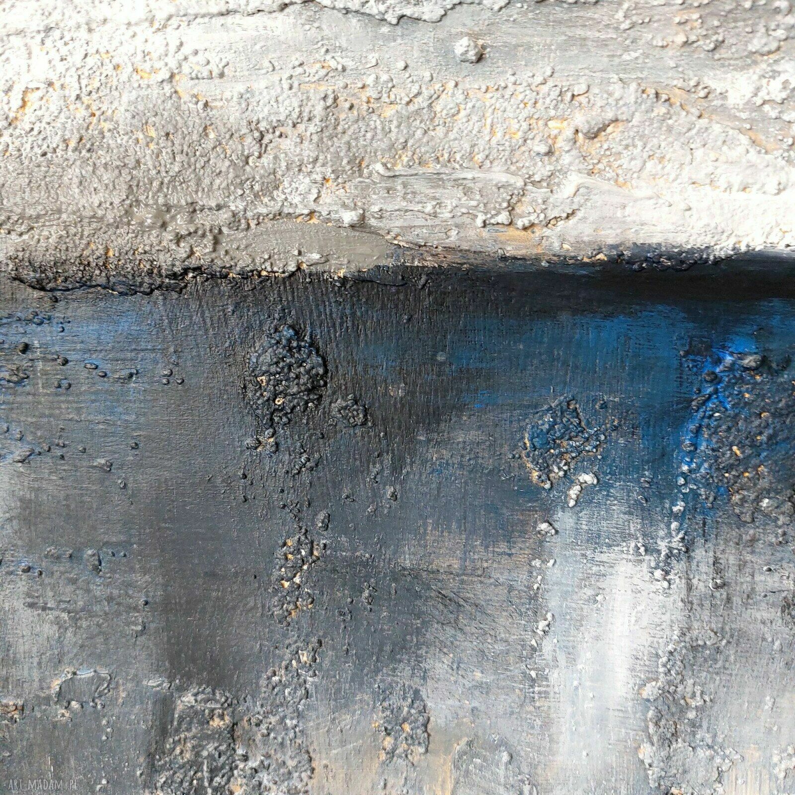 Abstrakcyjny obraz akrylowy na płótnie 60x50 cm