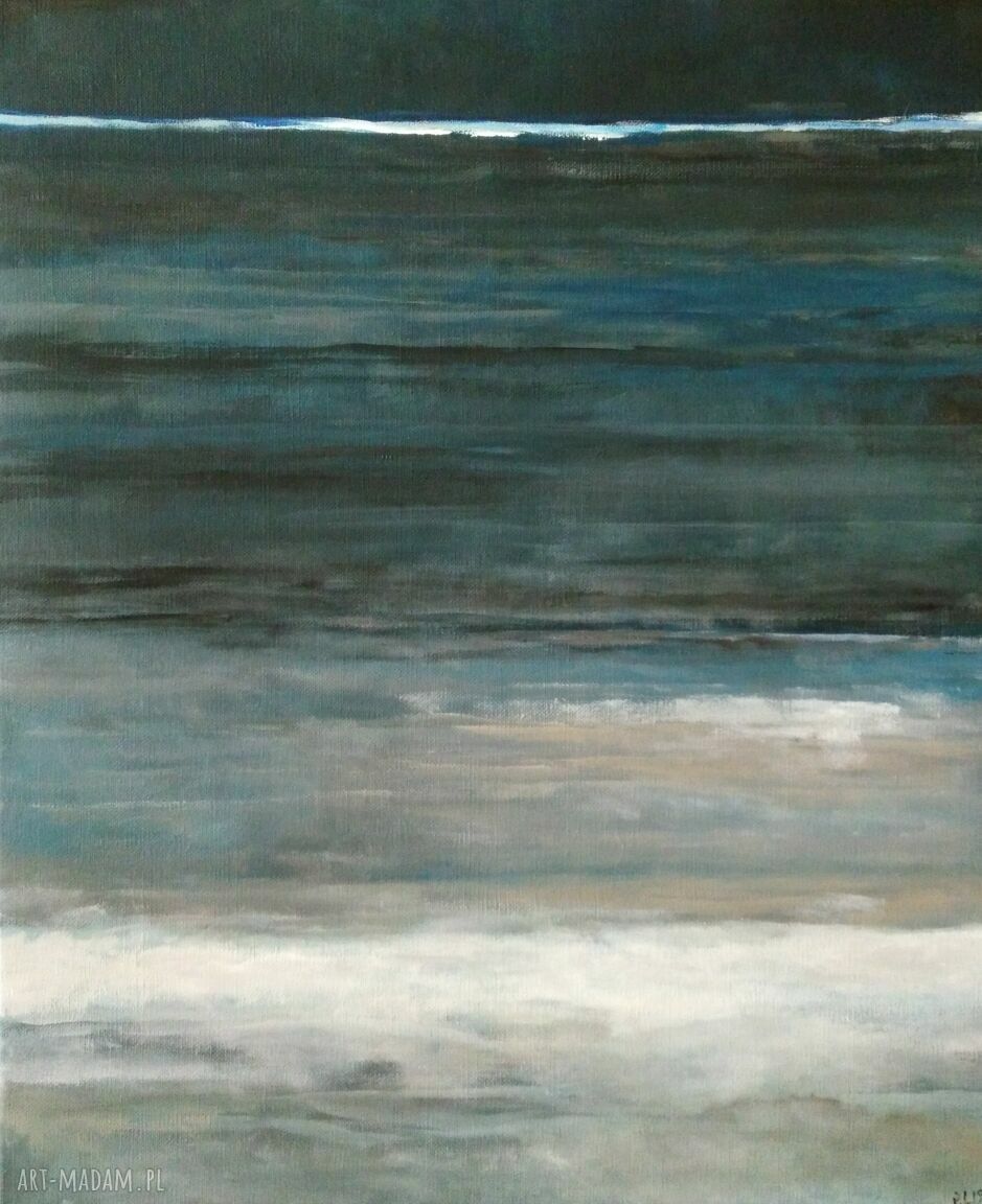 Abstrakcja akrylowa 50 x 60 cm - gotowa do zawieszenia