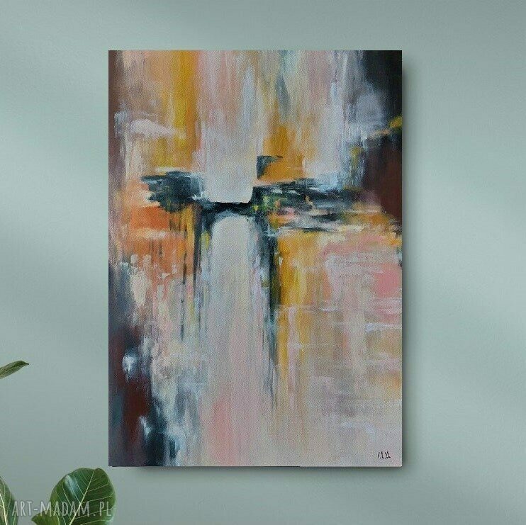 Abstrakcja - obraz akrylowy Paulina Lebida 70 x 100 cm, ręcznie malowany i bez ramy