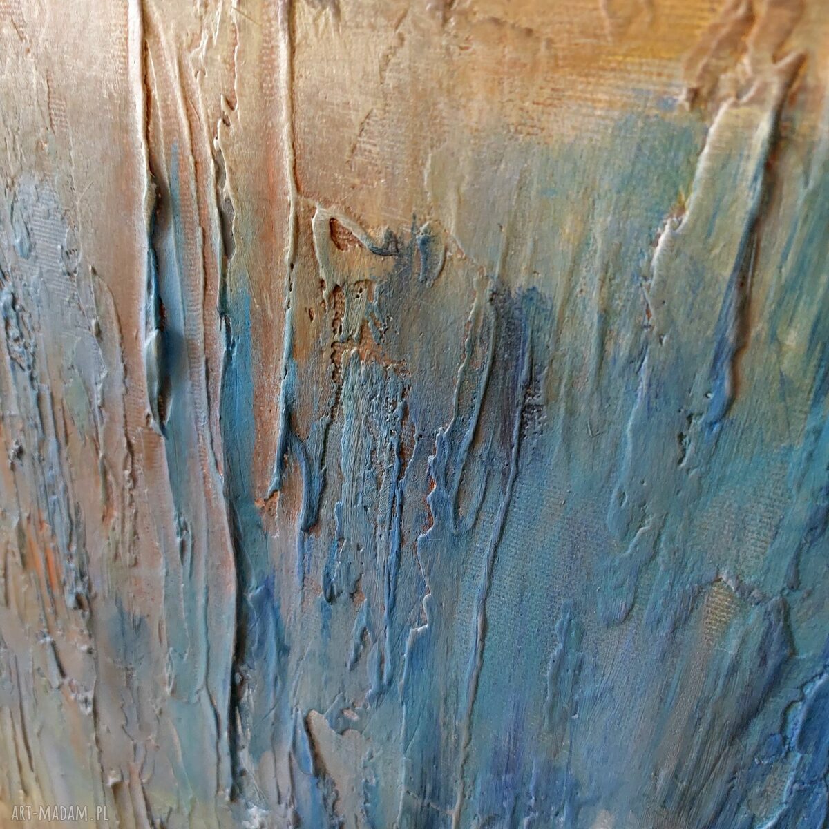 Abstrakcja - ręcznie malowany obraz akrylowy 100x100 cm