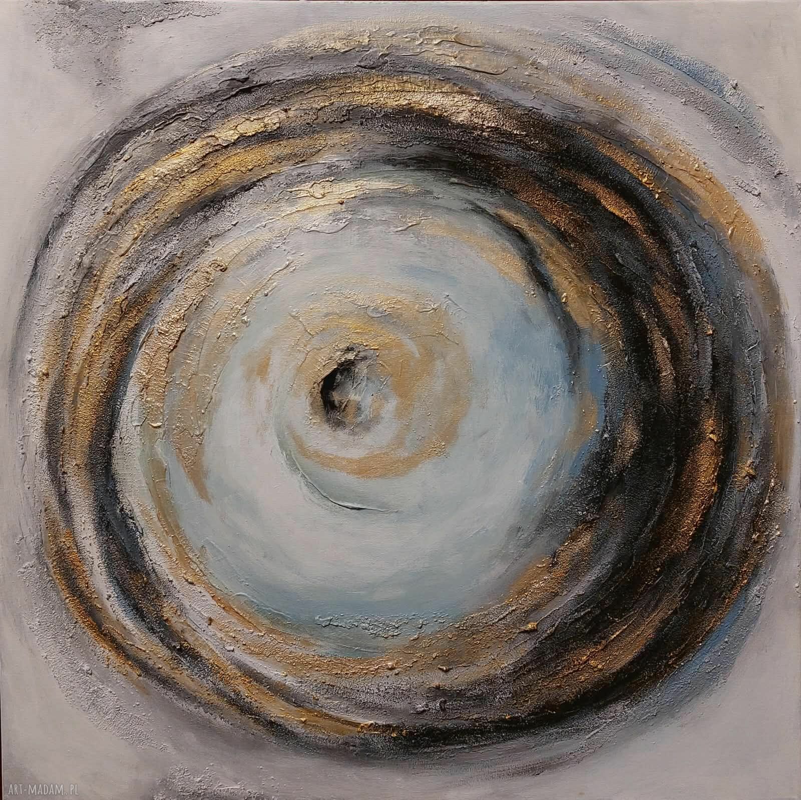 Abstrakcja - obraz akrylowy 60x60 cm Paulina Lebida (gotowy do zawieszenia)
