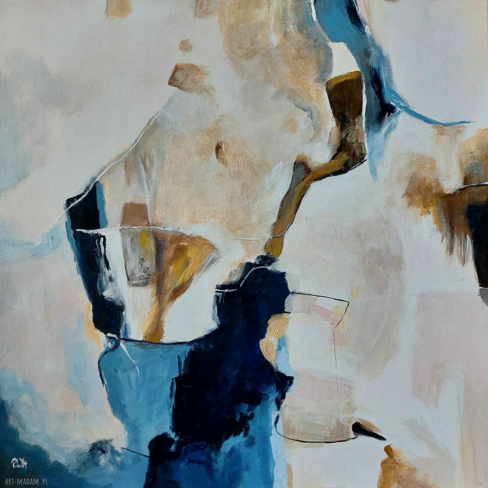Abstrakcja - obraz akrylowy 60x60 cm