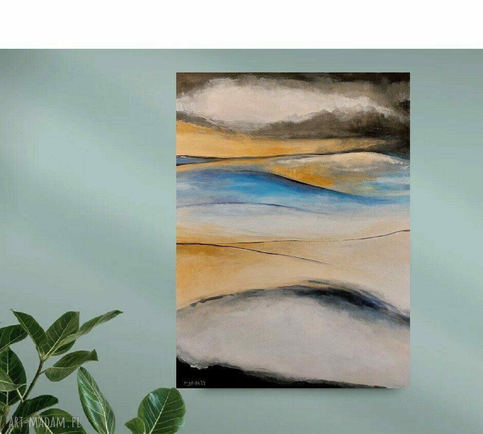 Nowoczesny obraz akrylowy 90x70 cm - abstrakcja na płótnie