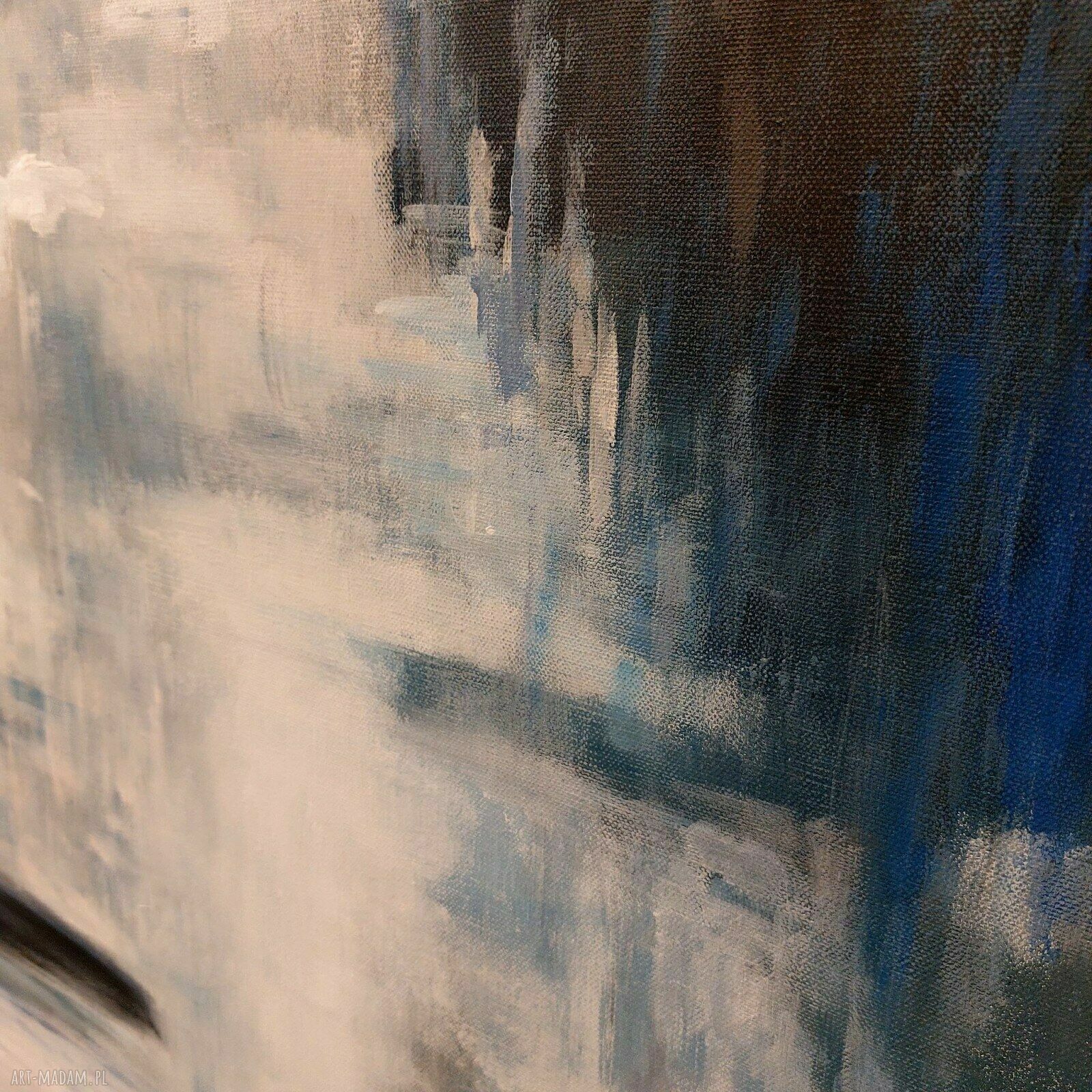Abstrakcja akrylowa 100 x 100 cm - kwadrat Paulina Lebida