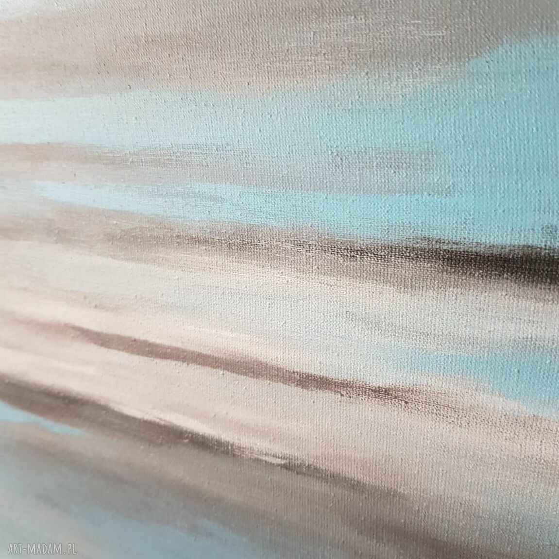 Abstrakcyjny obraz akrylowy 50x60 cm w odcieniach szarości, czerni i niebieskiego
