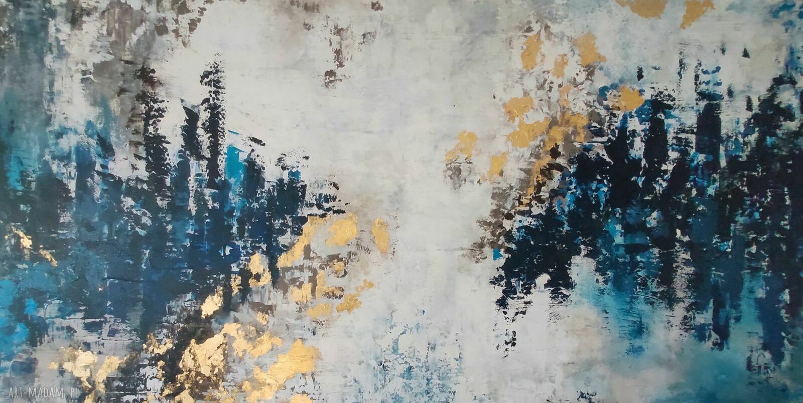 Abstrakcja XXL „Otchłań” - ręcznie malowany obraz strukturalny 100x140