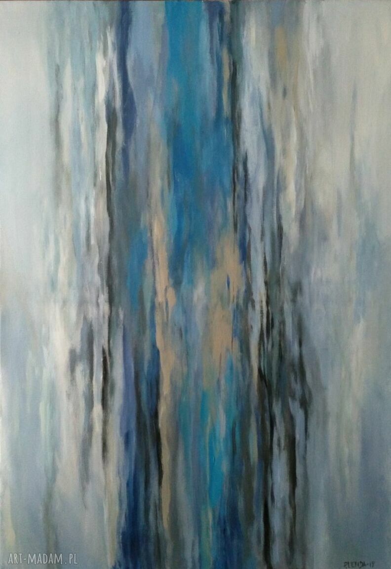 Abstrakcyjny obraz akrylowy 70 x 100 cm - niepowtarzalna nowoczesna dekoracja