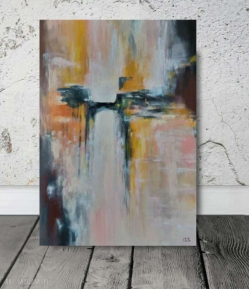 Abstrakcja - obraz akrylowy Paulina Lebida 70 x 100 cm, ręcznie malowany i bez ramy