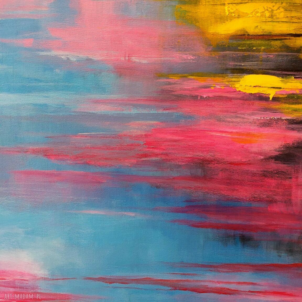 Abstrakcja - nowoczesny obraz akrylowy 120x120 cm na płótnie