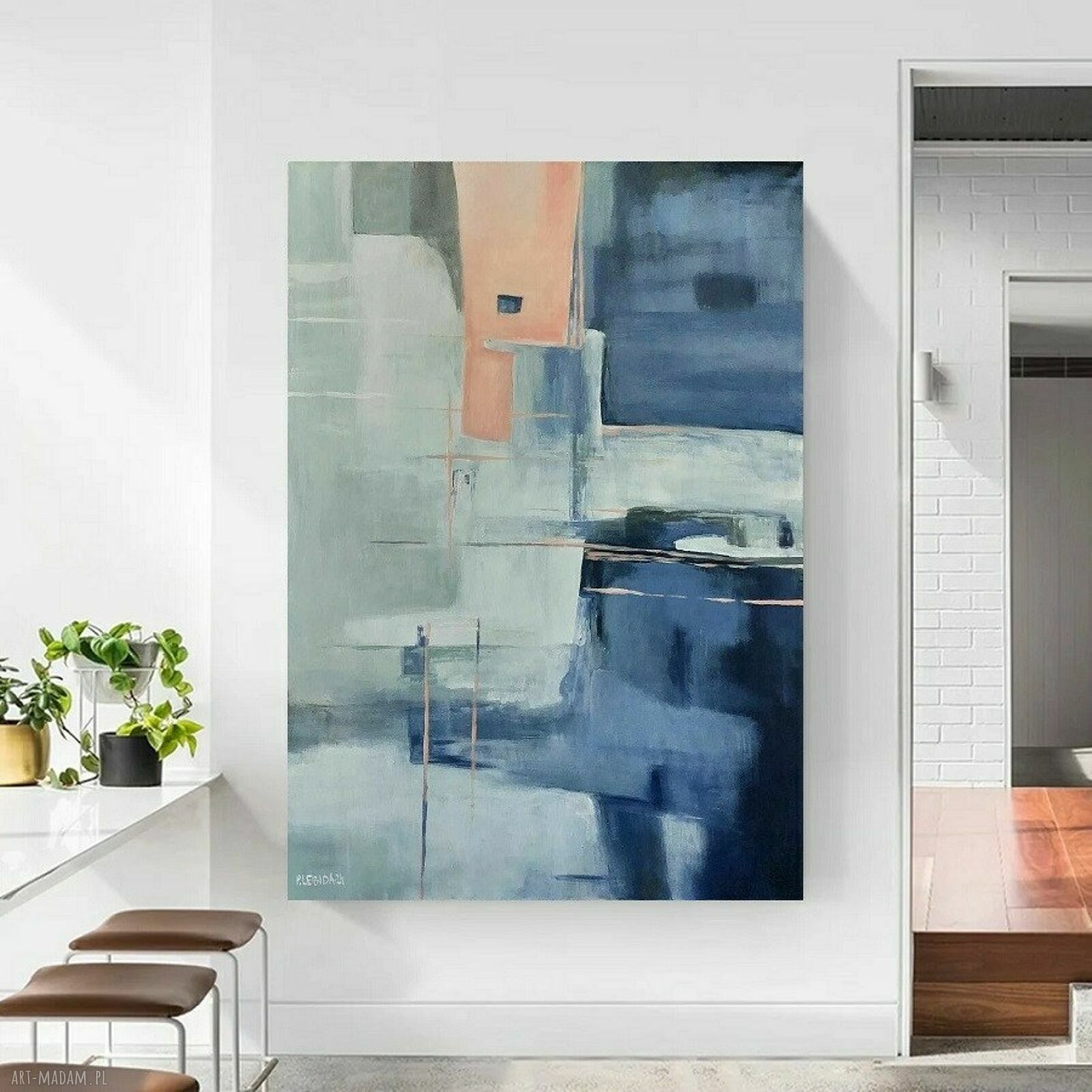 Abstrakcja - obraz akrylowy 100/70 cm na płótnie (nowoczesny)